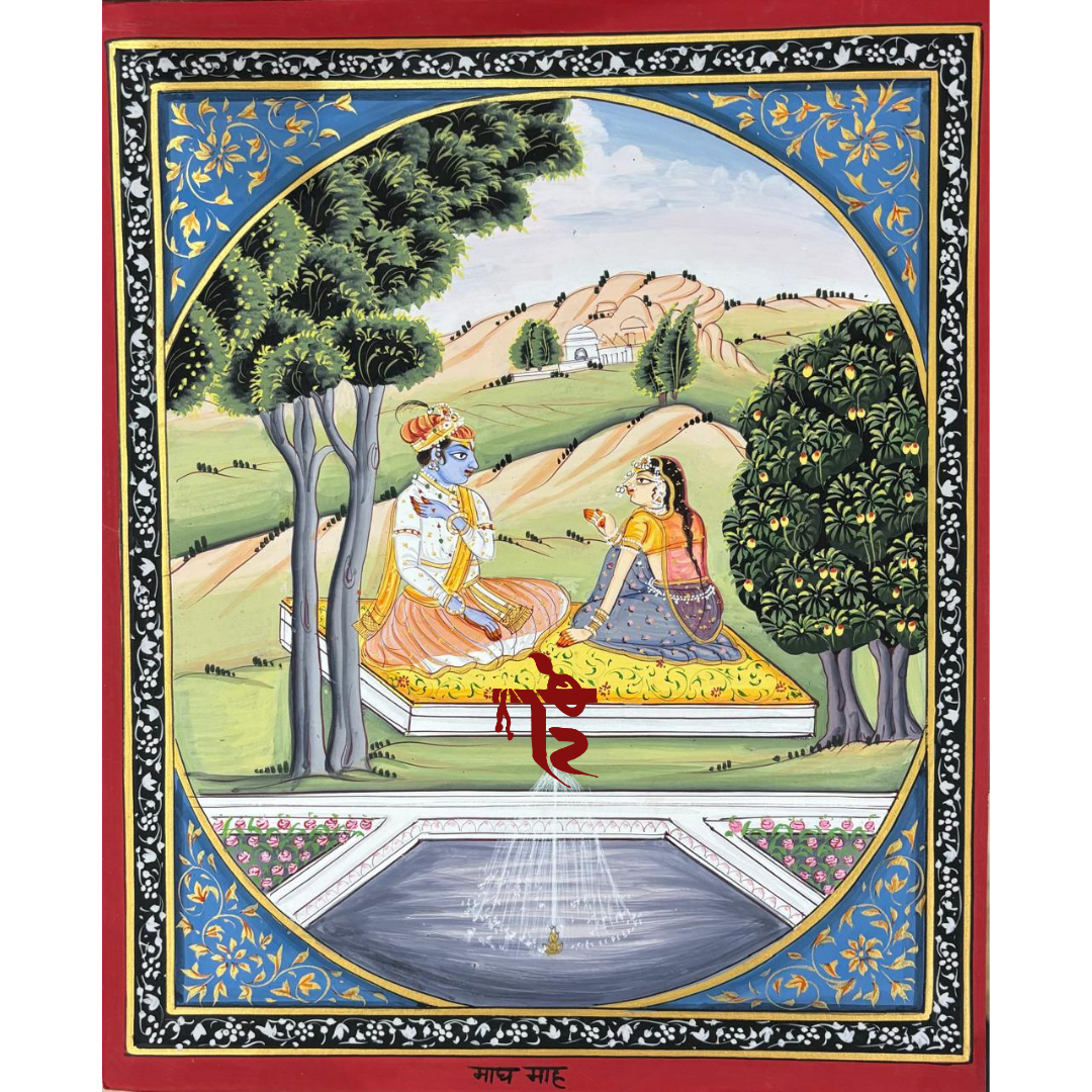 Barahmasa painting for Magha, January to February